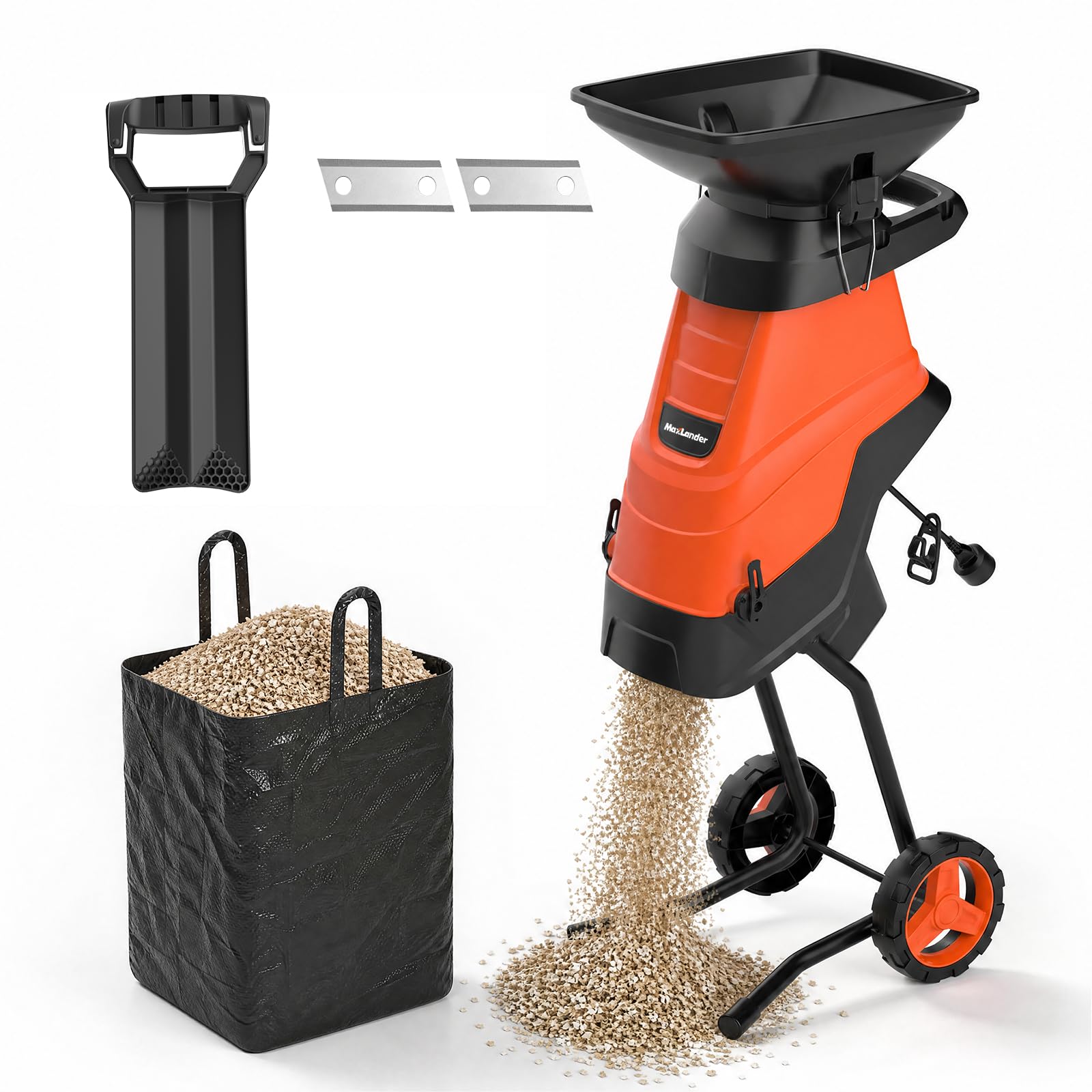 Amazon.com : MAXLANDER Electric Wood Chipper Shredder, 15-Amp